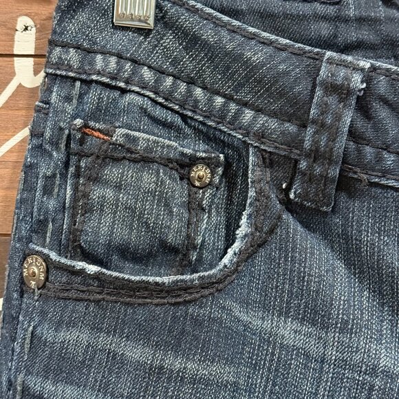 MEK DNM Dark Wash SLIM BOOT CUT 25 Women's Denim Jeans Retro Y2K Western - Picture 5 of 10